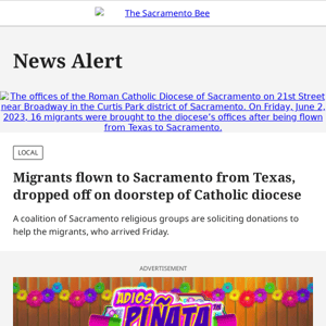Migrants flown to Sacramento from Texas, dropped off on doorstep of Catholic diocese