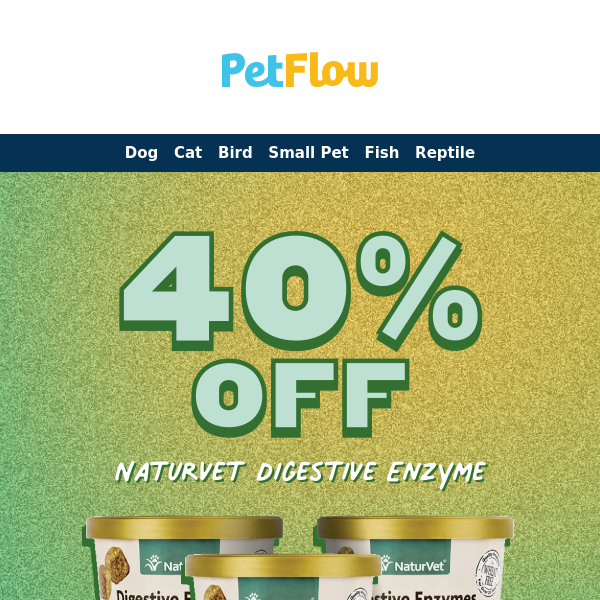 ⚡ Flash Sale! 40% Off Naturvet Enzymes & 35% Off Inaba Packs for Pets!