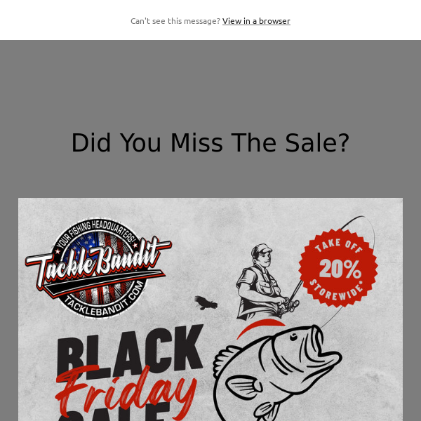 Did You Miss The Sale?