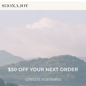 Receive $50 off your next order