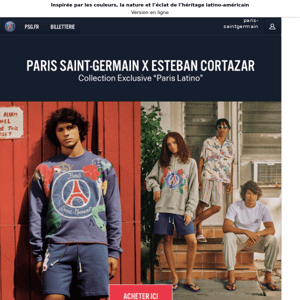 PSG x Esteban Cortazar : Collection Paris Latino