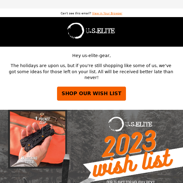 U.S. Elite's 2023 Holiday Wish List