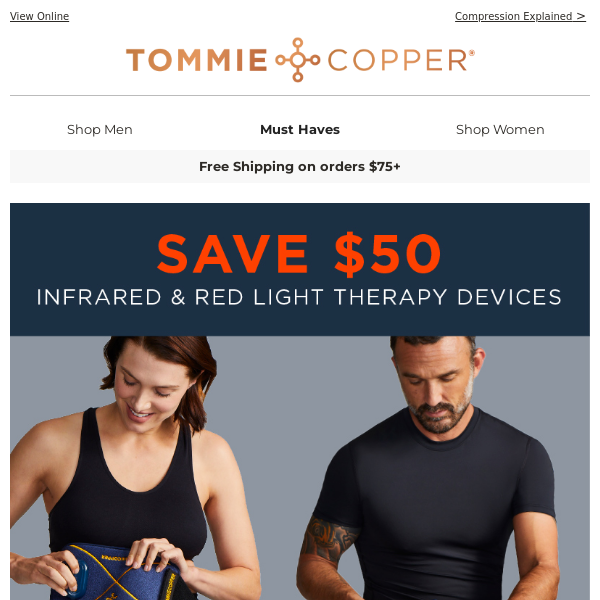 Save $50 🔴 Infrared & Red Light Therapy Devices