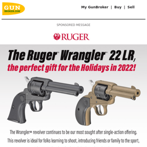The Ruger Wrangler 22 LR, the perfect gift for the Holidays in 2022!