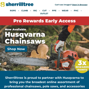 Husqvarna Chainsaws Now Available Online!