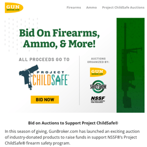 Bid Now! Project Childsafe® Charity Auctions