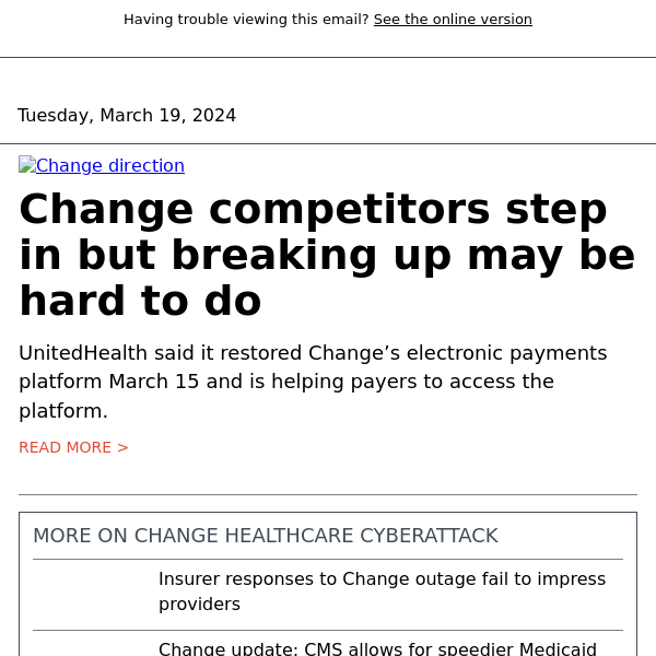 Change competitors Waystar, Availity stepping in amid outage