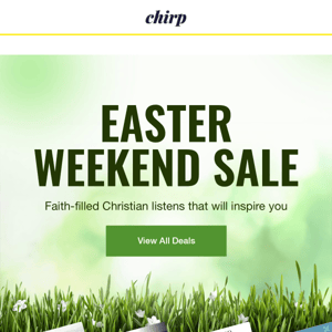 Easter Sale! Low prices on faith-filled listens