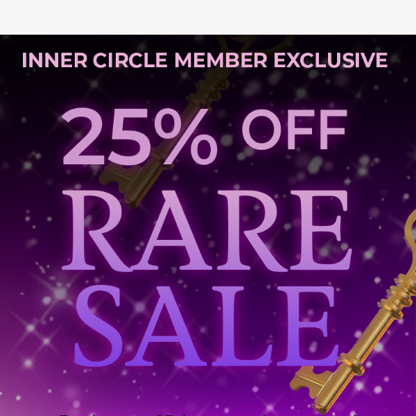 Vault Unlocked: 25% Off Rares - Limited Qty