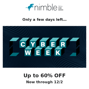 Cyber Week Sale ends Friday!