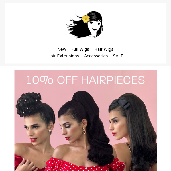 10% Off our hairpieces! 💰