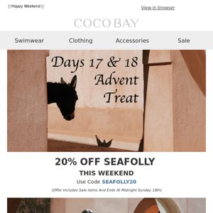20% OFF Seafolly This Weekend