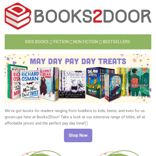 Pay Day📘Bank Holiday Books 📒Up to 80% off! - Books 2 Door
