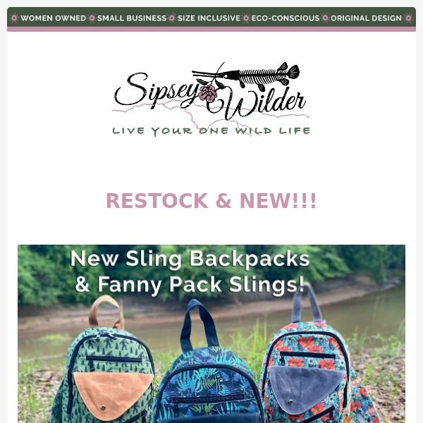 NEW Sling Backpacks & Fanny Pack Slings! 🍄🐈‍⬛🌿
