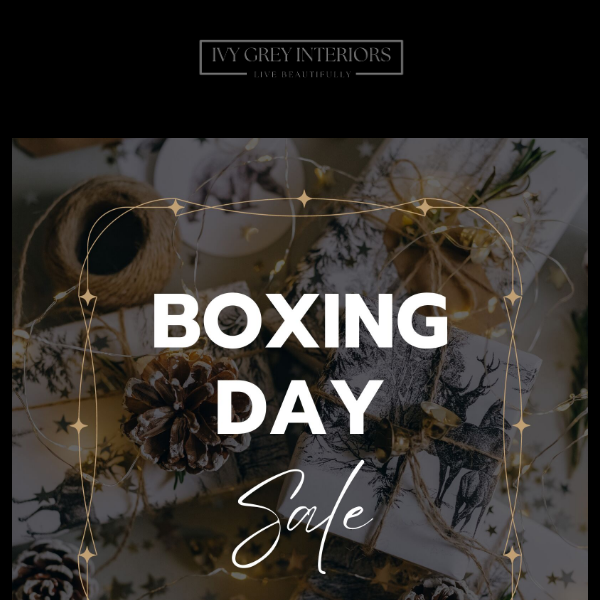 BOXING DAY SALE STARTS NOW