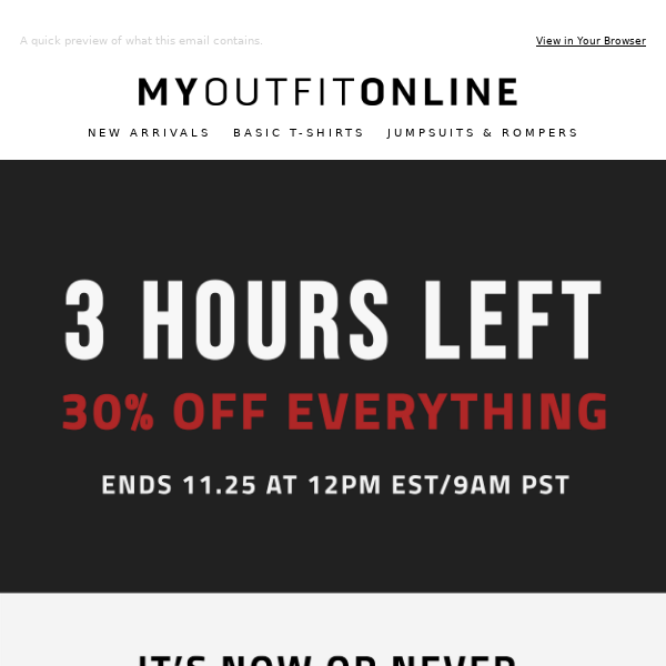 ⏰ LAST CHANCE FOR 30% OFF