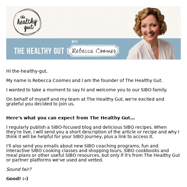 The Healthy Gut, welcome to The Healthy Gut community