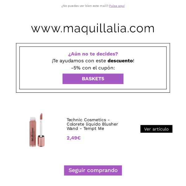 Maquillalia, 🧺 Tu cesta te trae una sorpresa...🎁 ¡DESCUENTAZO!