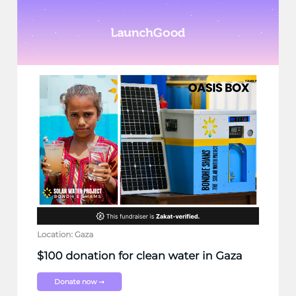 🇵🇸 Support Gaza with sustainable water solutions