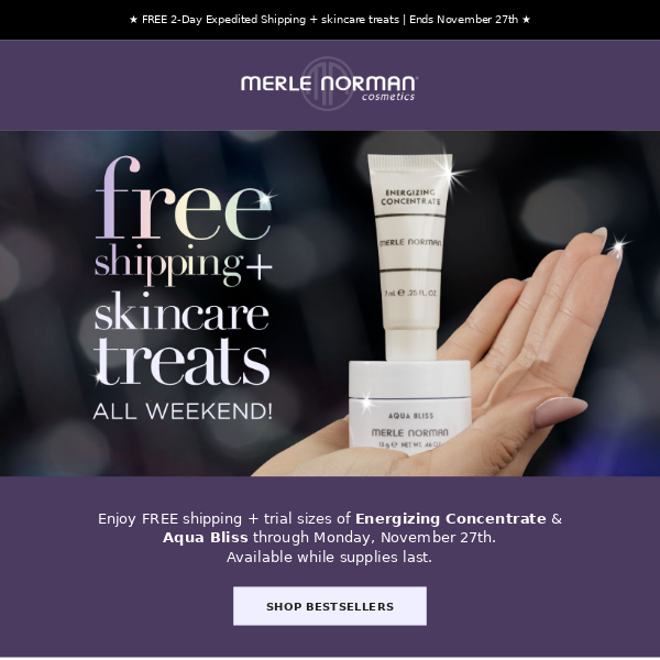 FREE Shipping + 2 Skincare surprises!