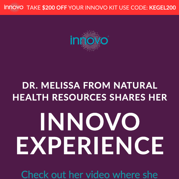 Dr. Melissa Gallagher shares her INNOVO experience