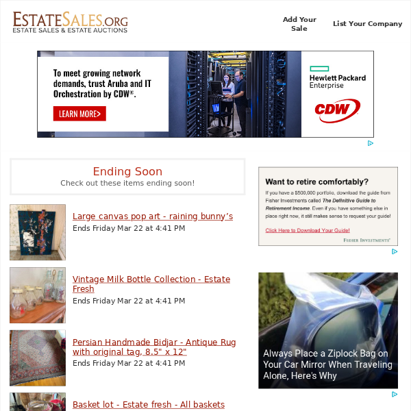 Your daily items for sale on EstateSales.org