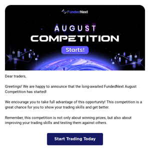 FundedNext August Competition STARTS!