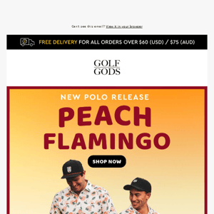 Peach Flamingo Polo OUT NOW!