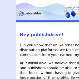 PublishDrive, did you know that we take zero commission?