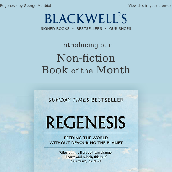 Introducing Blackwell's Non-Fiction Book of the Month