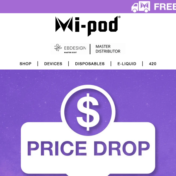 Mi-Pod Online | Price Drops on Coolplay, Esco Bar 6000, and Orion Bars