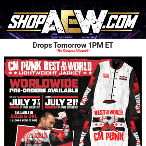 CM Punk x Nerds Clothing Jacket - Pre-Orders Start Tomorrow