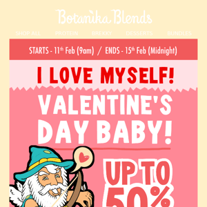 We LOVE You! Up to 50% Off! ❤️ Happy Valentines Day Baby!