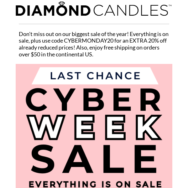 LAST CHANCE FOR CYBER WEEK DEALS! 👀