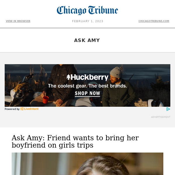 Ask Amy: Friend wants to bring her boyfriend on girls trips