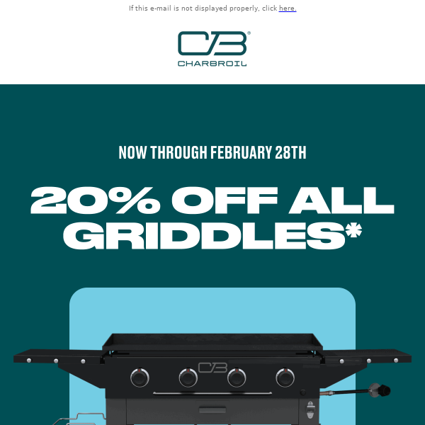 Heat Up Your Valentine's Day with 20% Off Griddles