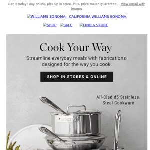 Cookware designed for the way you cook