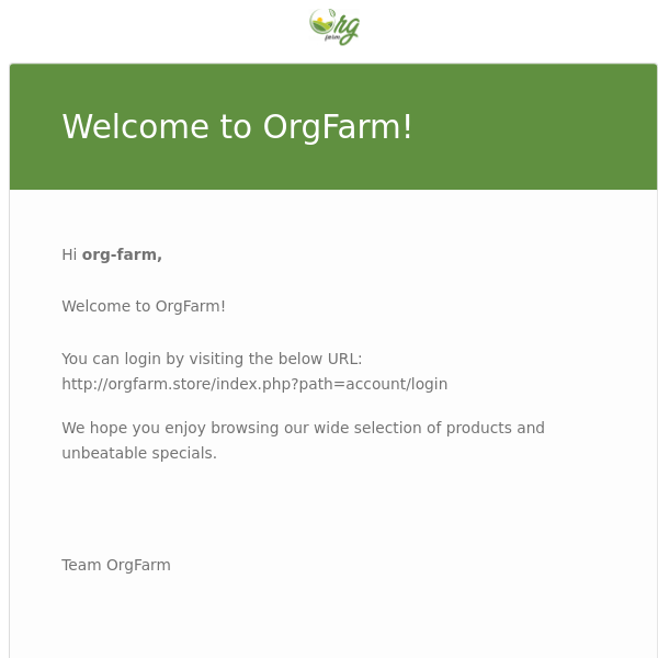 Welcome to OrgFarm!