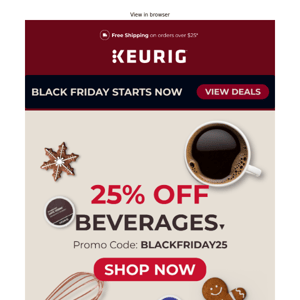 ☕ 25% OFF beverages + 📦 FREE shipping