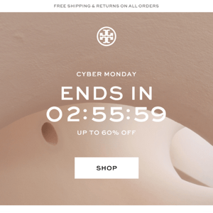 Final hours to shop up to 60% off