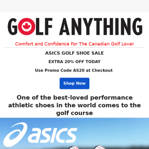 Extra 20% OFF Asics Golf Shoes