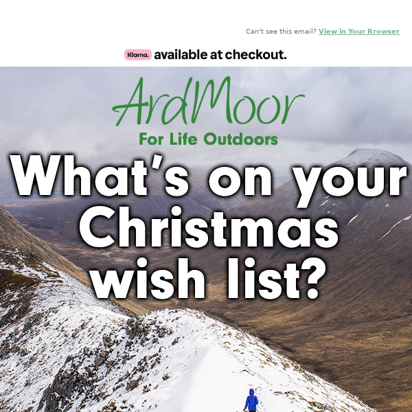What We Want for Christmas from ArdMoor...