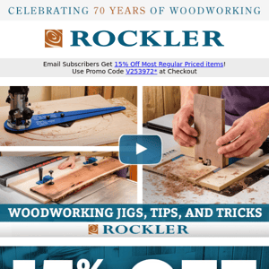 Hone Your Craft with 15% OFF the Top 10 Woodworking Jigs Now!