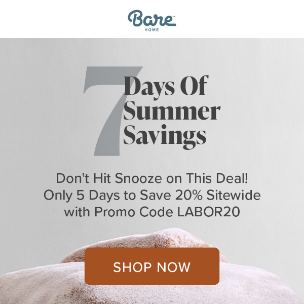 Upgrade Your Bedding, Upgrade Your Comfort: 20% Off Sitewide
