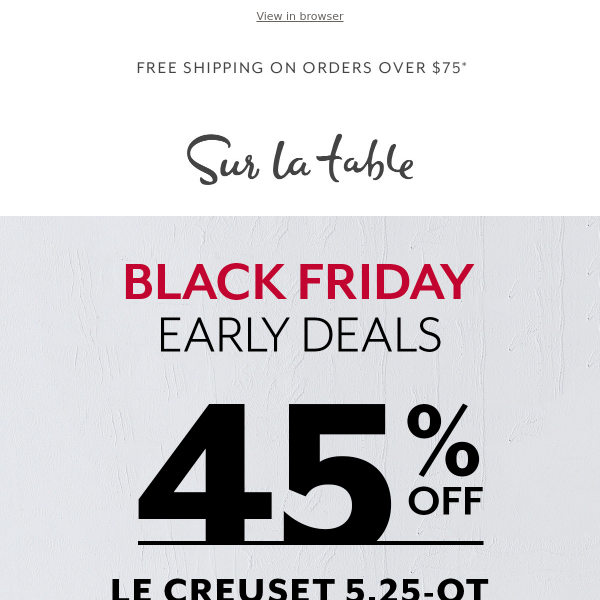 INSIDE: Black Friday Early Deal from Le Creuset.