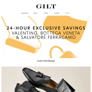 24-Hour Savings: Valentino, Bottega Veneta & Salvatore Ferragamo Luxe Handbags