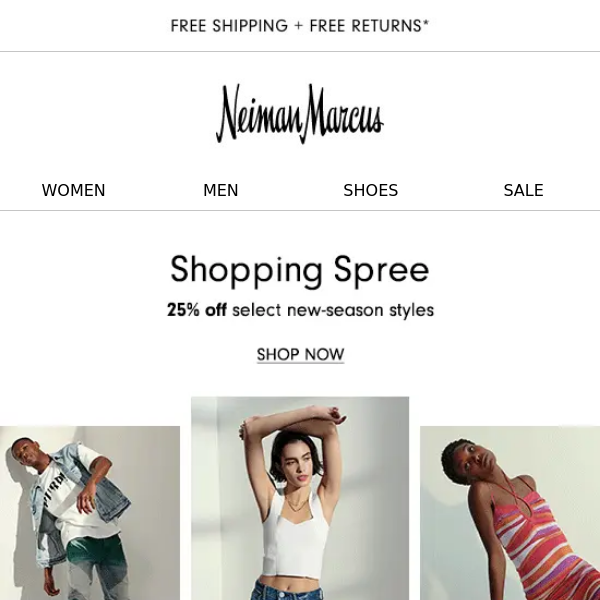 25% off new spring releases from Johnny Was, Stuart Weitzman...