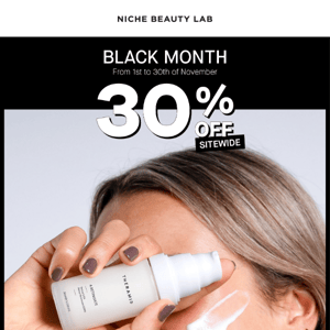 -30% Don't forget! 🖤 BLACK MONTH