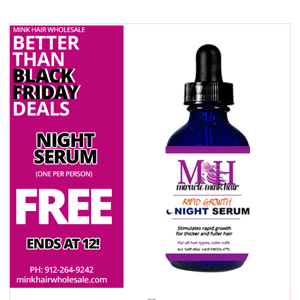 Free Night Serum til' 12!