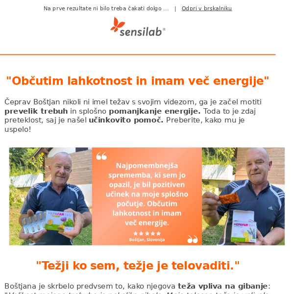 Kako je Boštjan zmanjšal trebuh in si povrnil energijo